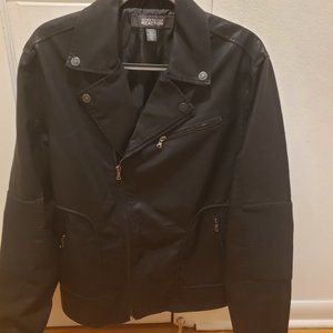 Kenneth Cole Faux Leather Biker-Styled Jacket